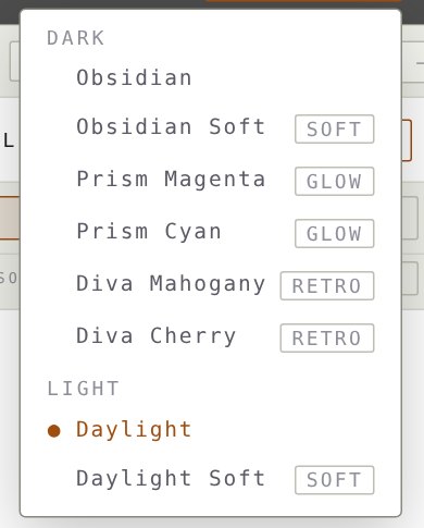 Theme menu